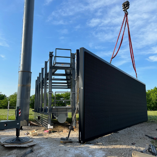 Digital billboard conversion — parking structure LED