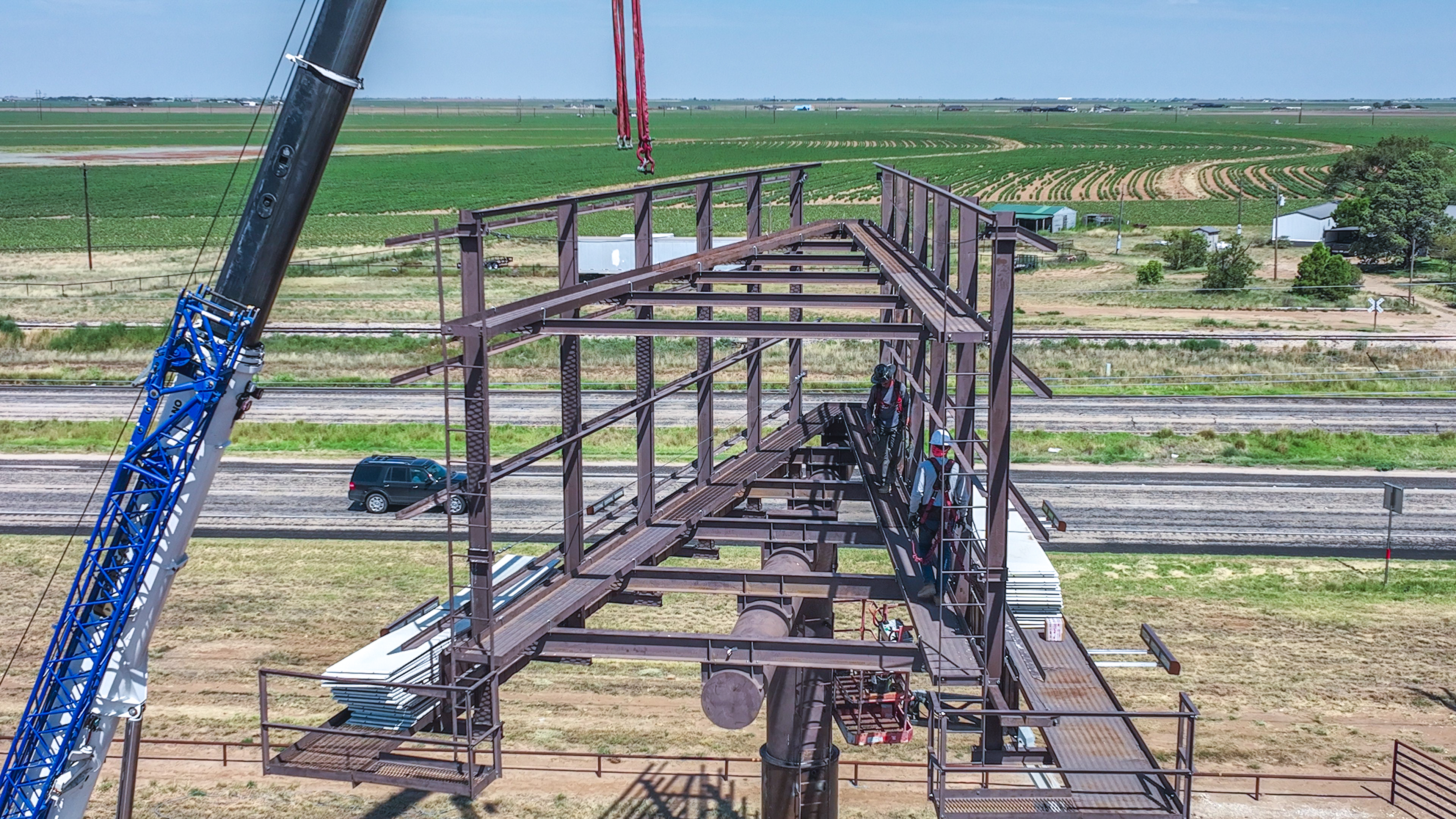 Billboard construction — foundation and pole placement