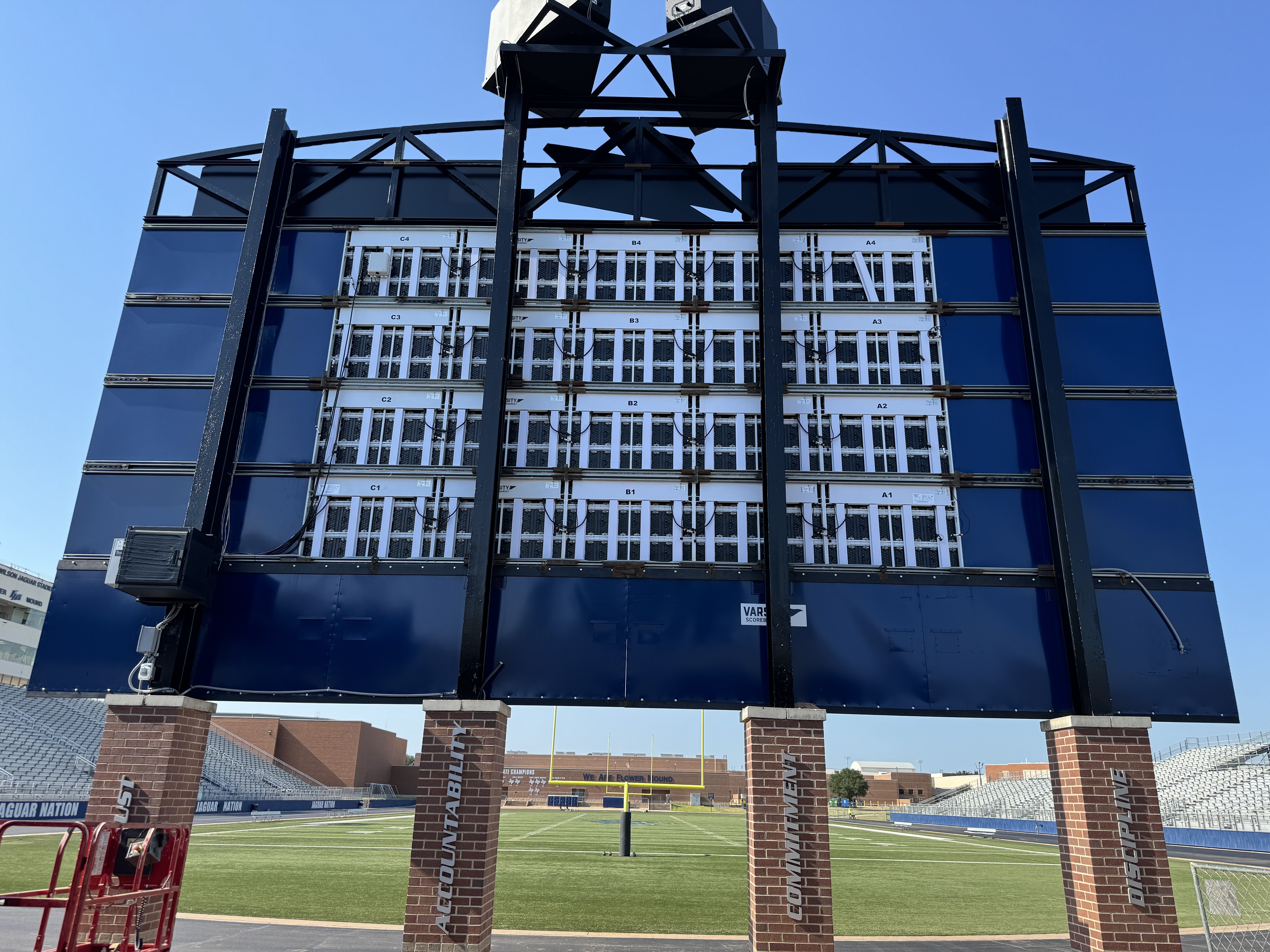 Stadium scoreboard — digital display system